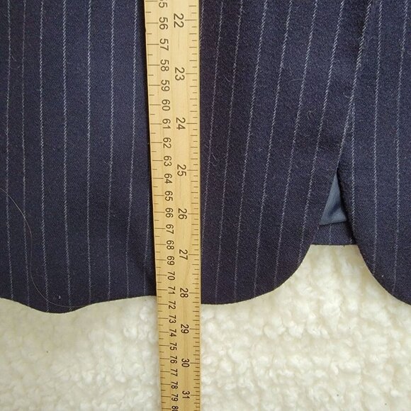 Liz Claiborne‎ Blazer Sportcoat Womens Size 10 Blue Pinstriped Blended Materials - Picture 10 of 10